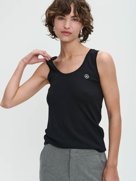 Top rips easy wear Organic Cotton | Black