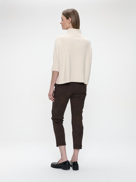 Pullover gold print NB2404 | Beige Gold