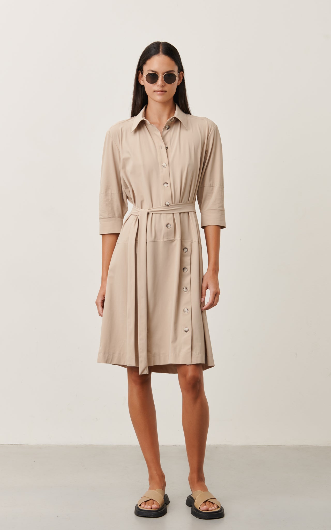 Ramona Dress Technical Jersey | Sand