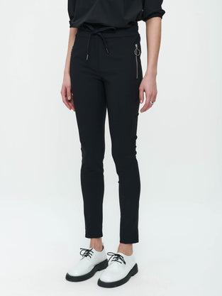 Pants Anna - Skinny fit Technical Jersey | Black