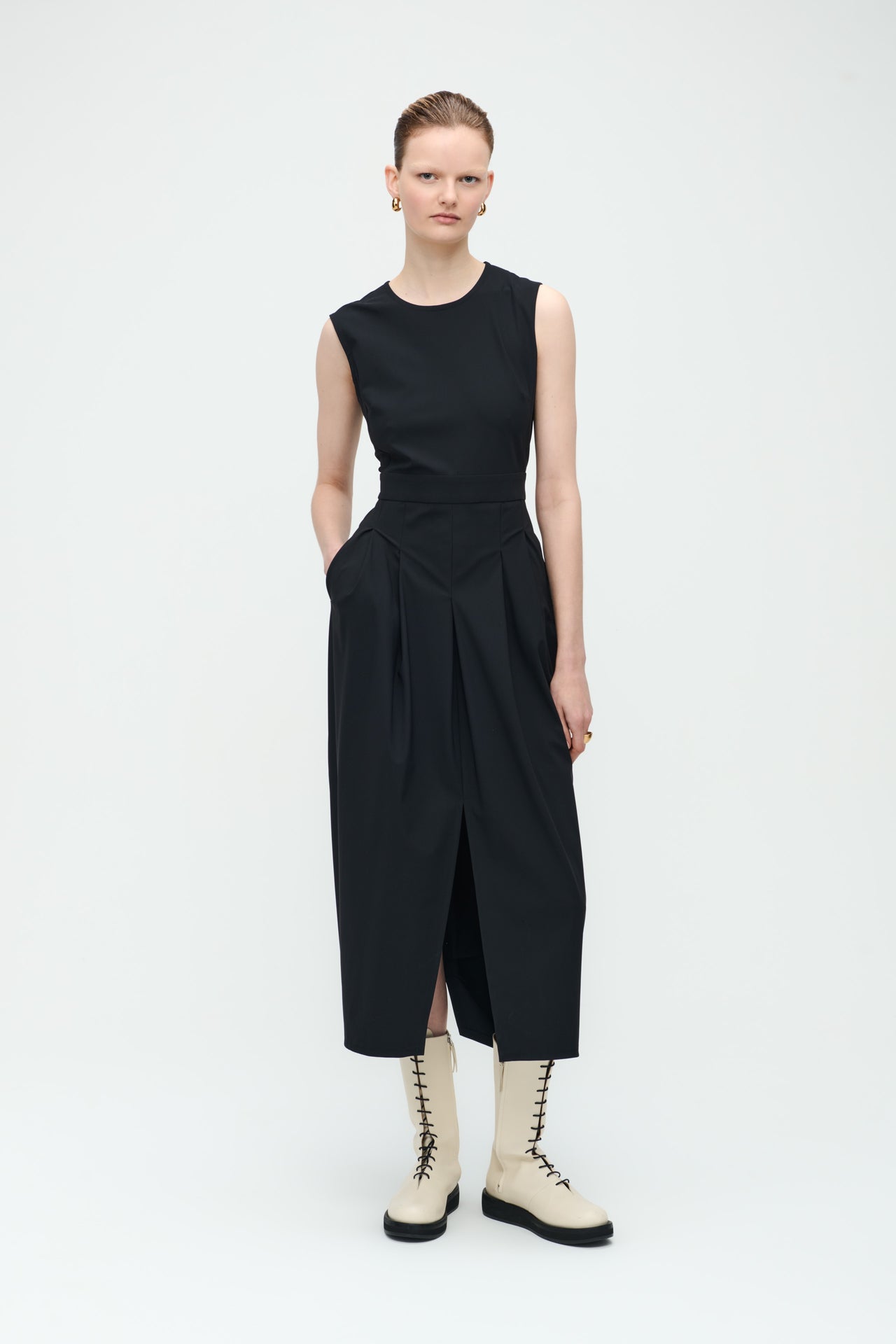 Jackie Dress Technical Jersey | Black