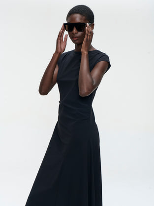 Selin dress technical jersey | Black