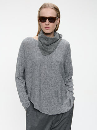 Pullover Cashmere blend 2482 | Dark Grey Melange