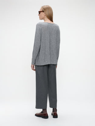 Pullover Cashmere blend 2482 | Dark Grey Melange