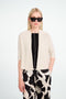Seamless cotton cardigan 394 | Ecru