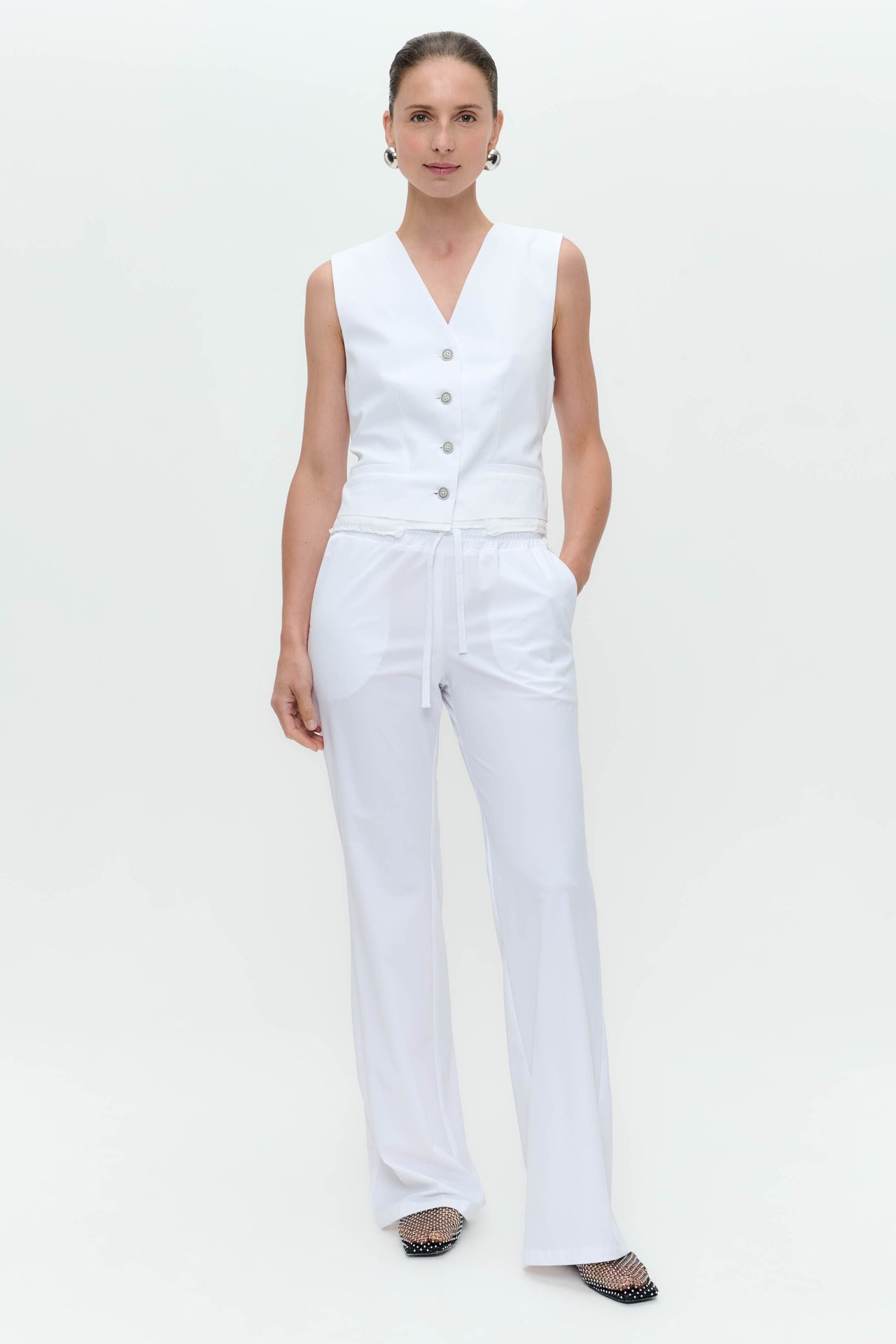 Kay vest technical jersey | White