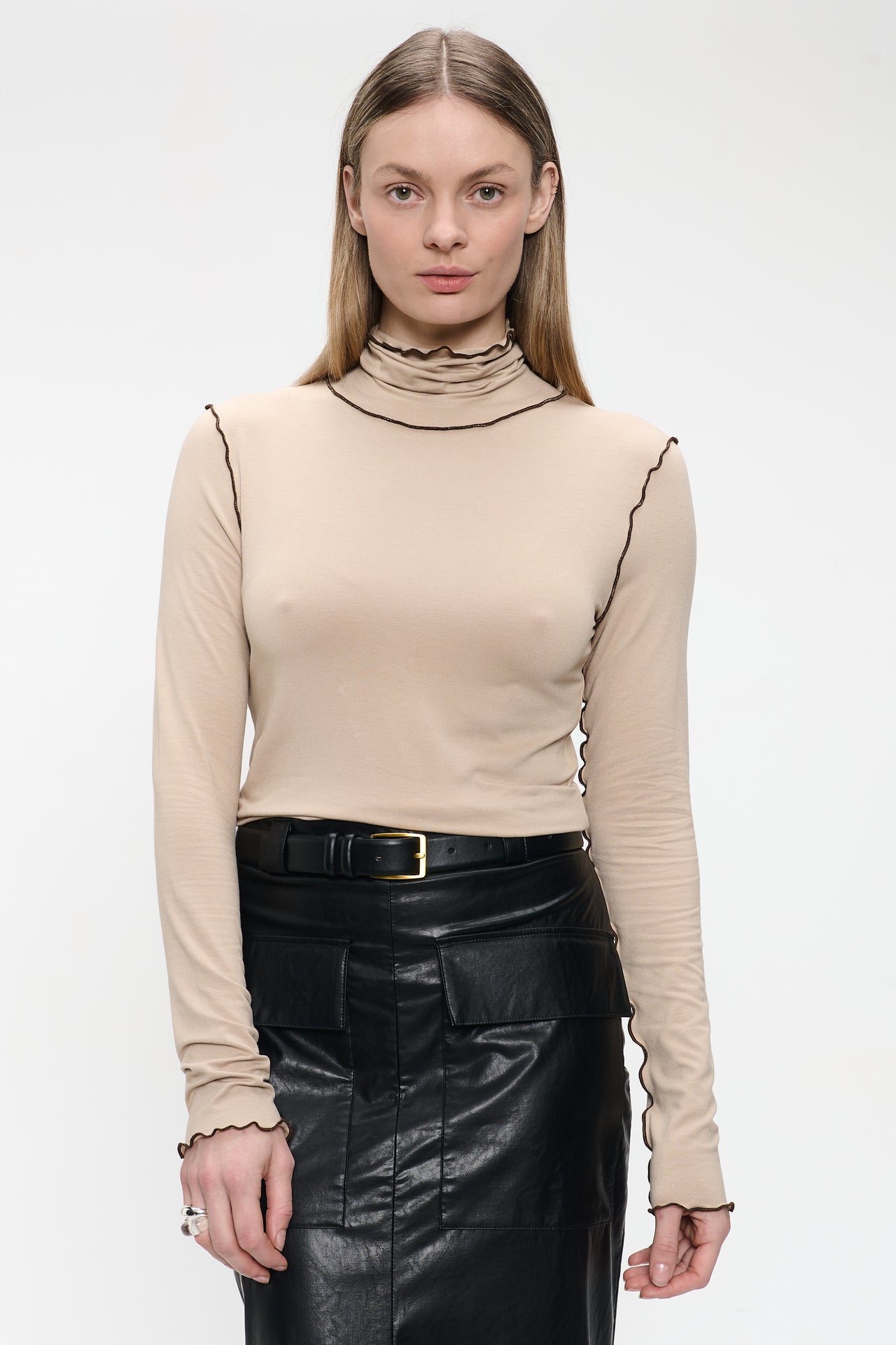 Janice viscose top | Capuccino