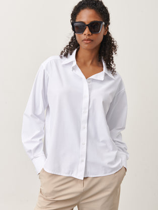 Ivona Blouse Technical Jersey | White