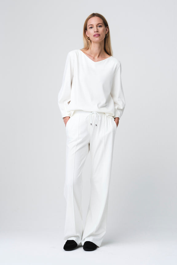 Adelia blouse soft Punto Milano jersay | Panna