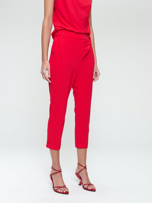 Valentine structure technical jersey pants | Red