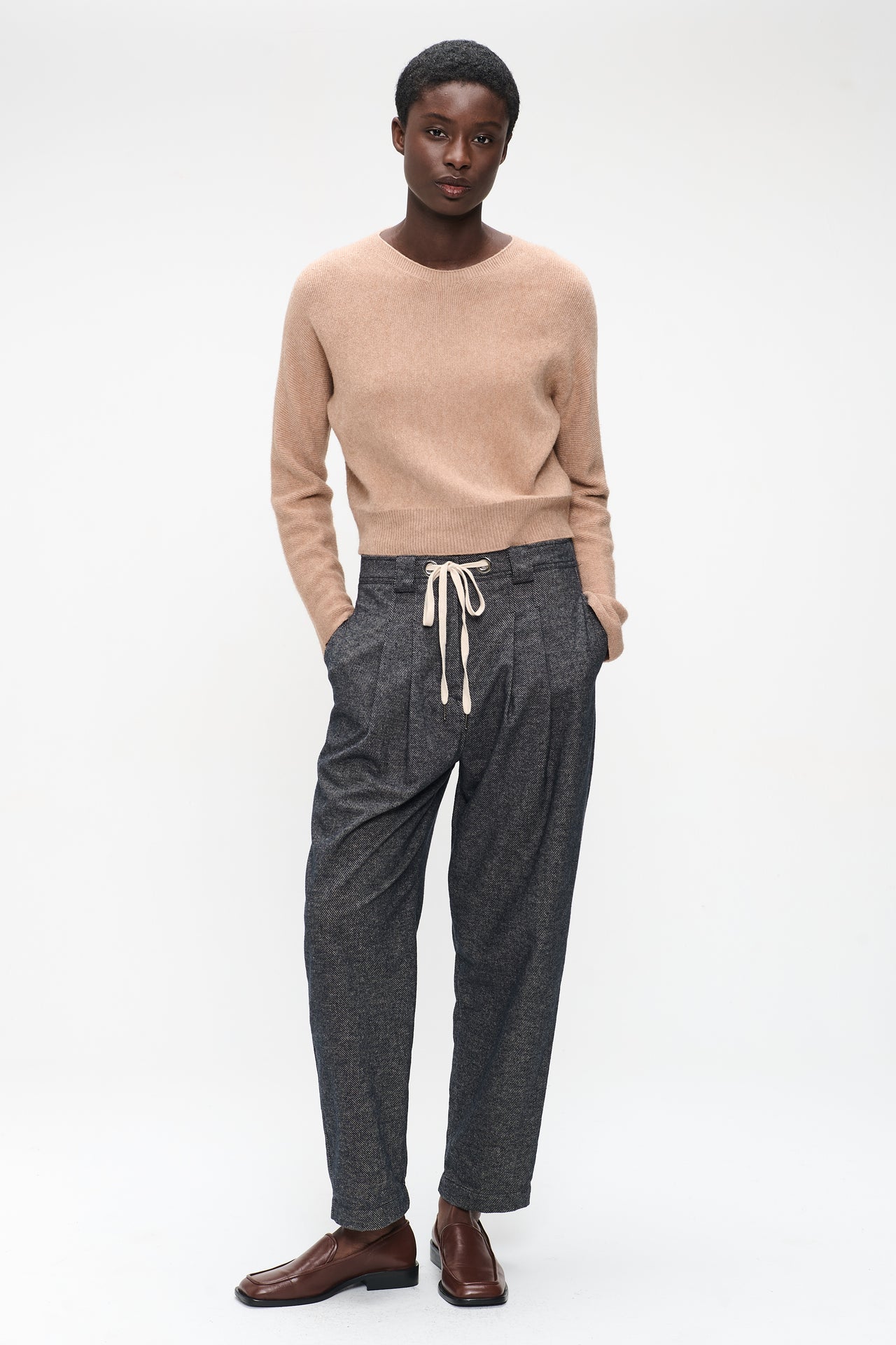 Pullover seamless viscose NB2167 | Beige Melange