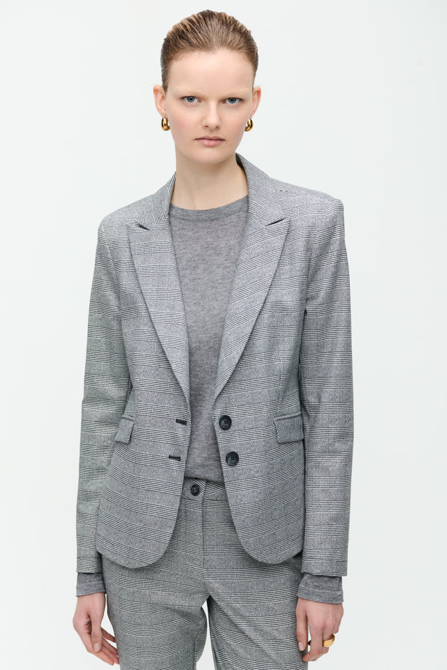 Hetty Blazer | Silver Shiny