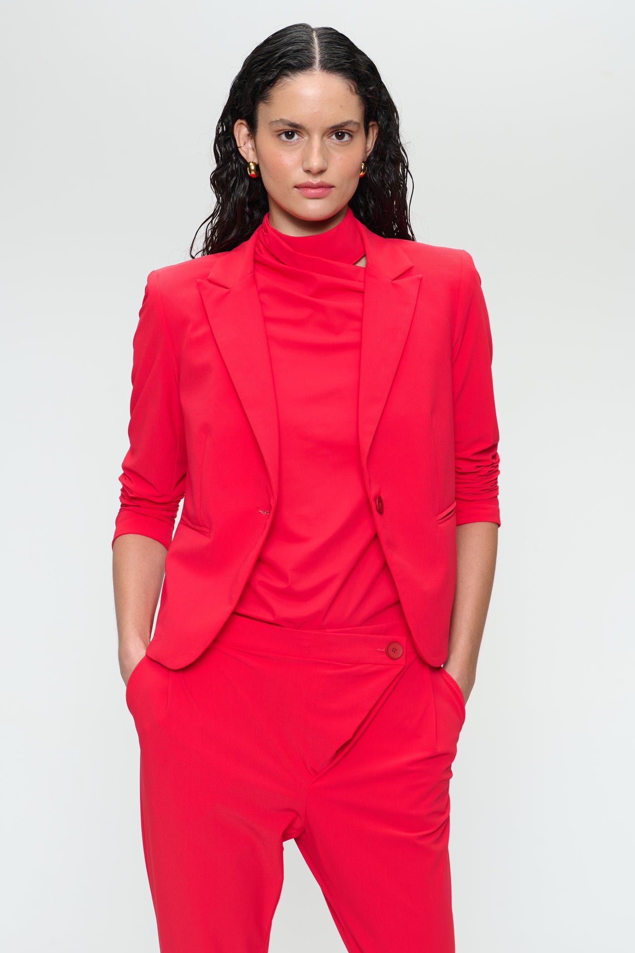 Elvira blazer structure technical jersey | Red