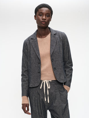 Blazer cotton mix | Blue