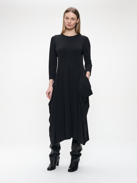Denise dress technical jersey | Black