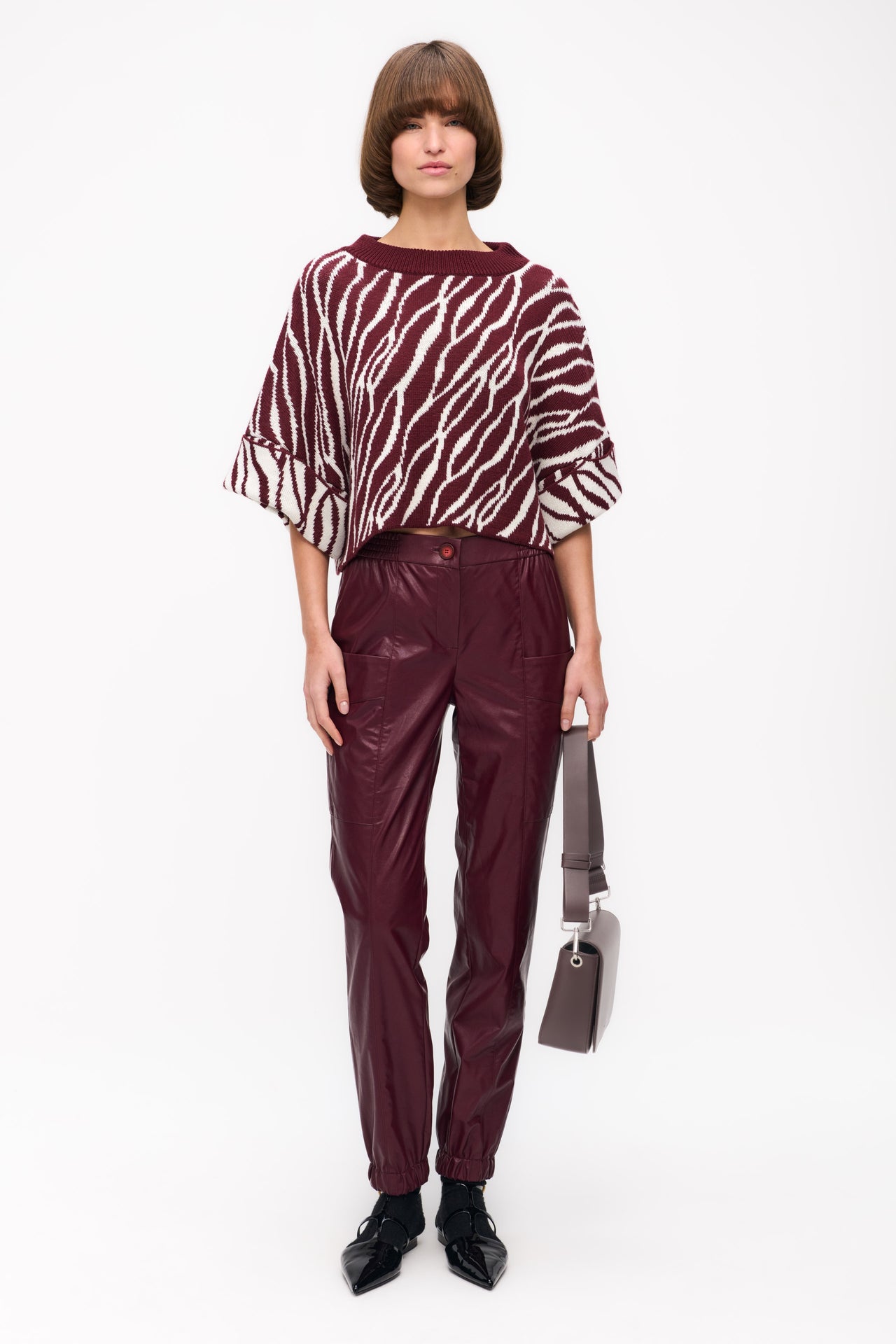 Ines Pants | Bordo