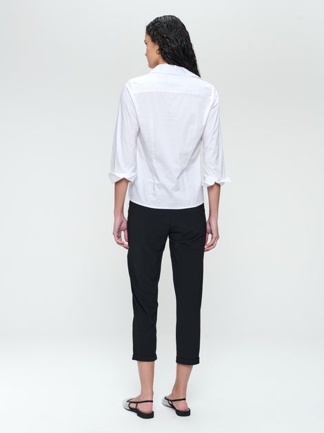 Iva cotton poplin blouse | White