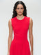 Jackie structure technical jersey dress | Red