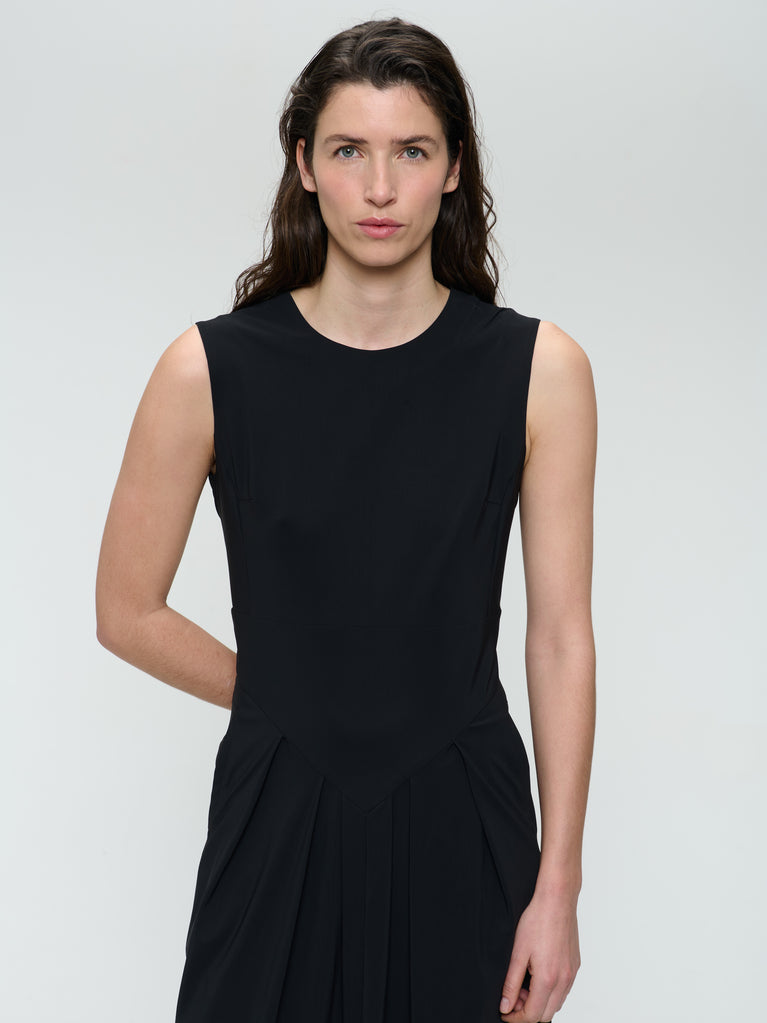 Jacklin strech technical jersey dress | Black