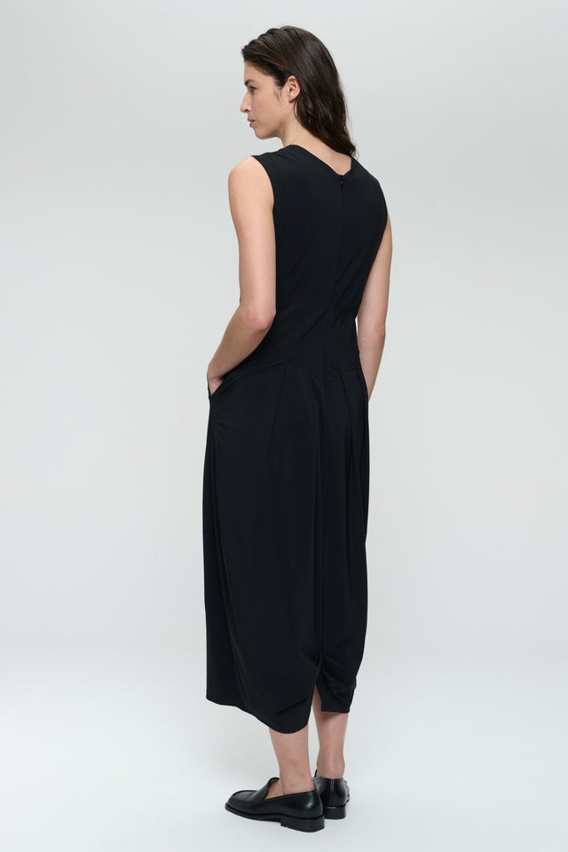 Jacklin strech technical jersey dress | Black