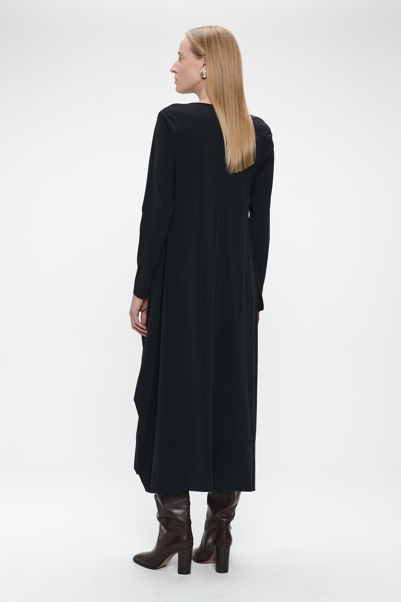 Isabel dress LS technical jersey | Black