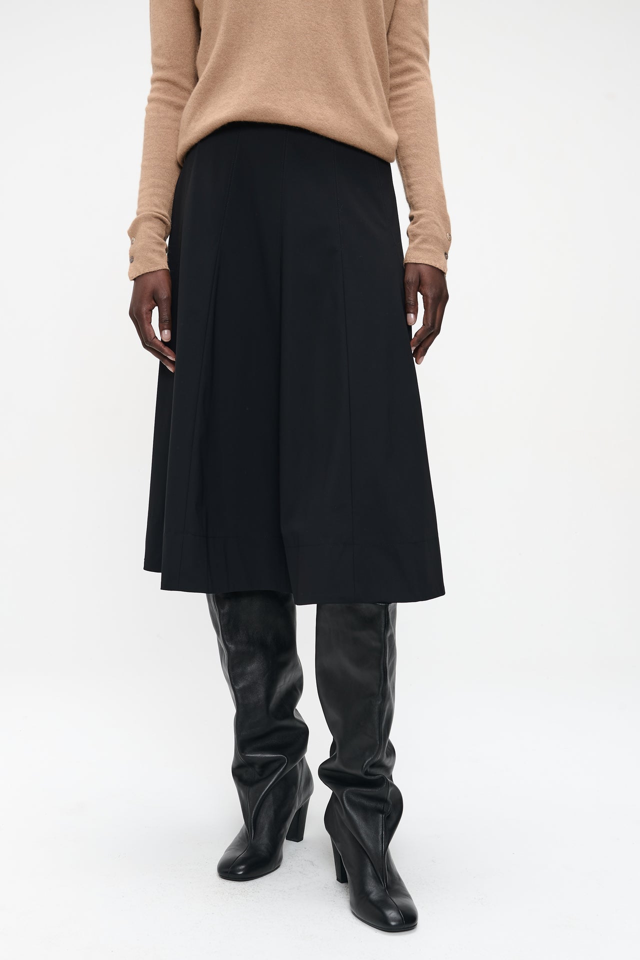 Mishele heavy tech jersay skirt | Black