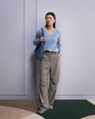 Pullover shiny viscose NB2470 | Light Blue