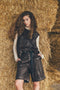 Clare eco leather vest | Dark Brown