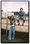 Western repair denim shirt | Flu Blue