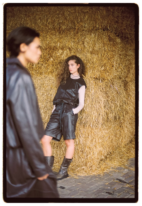 Elle eco leather skirt | Dark Brown