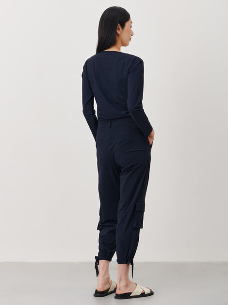 Alise Blouse Technical Jersey | Blue