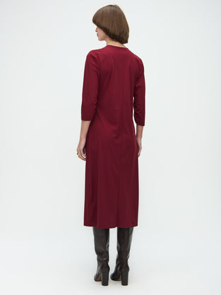 Katja Dress Technical Jersey | Amaranto