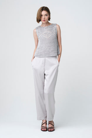 Sebastian saten pants | Grigio