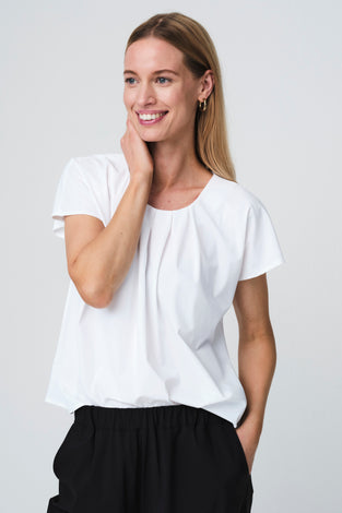 Terry top technical jersey | White