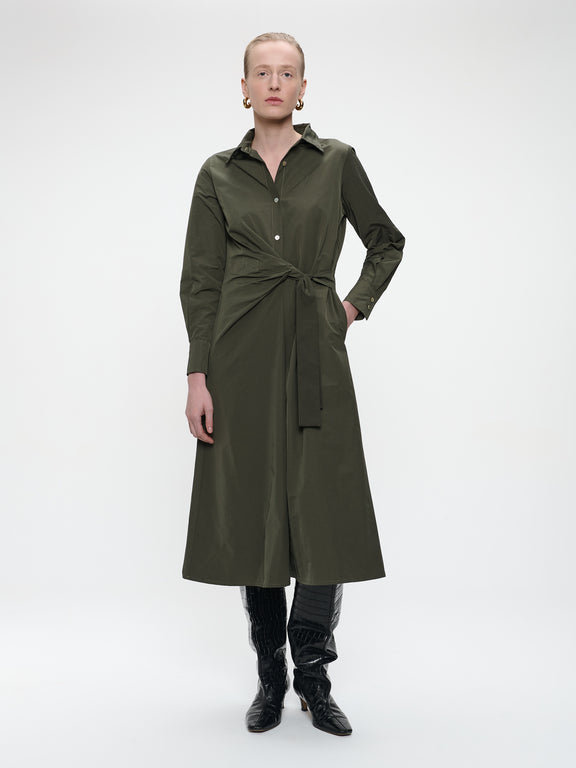Edyta taffeta dress | Army