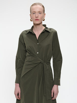 Edyta taffeta dress | Army