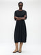 Heide tech jersey dress LS | Black