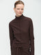 Zara Top Technical Jersey | Dark Brown