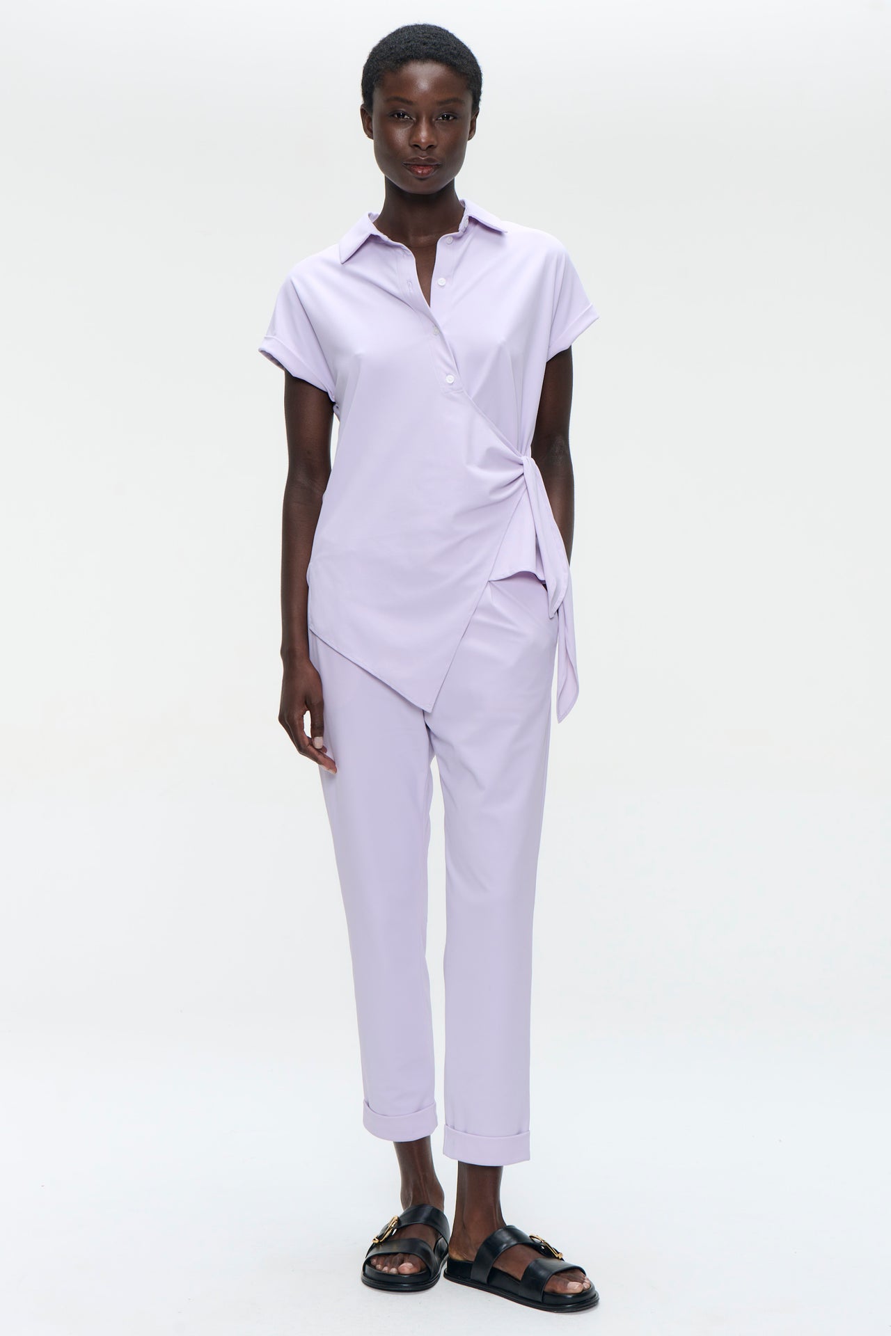 Aston blouse technical jersey | Lila