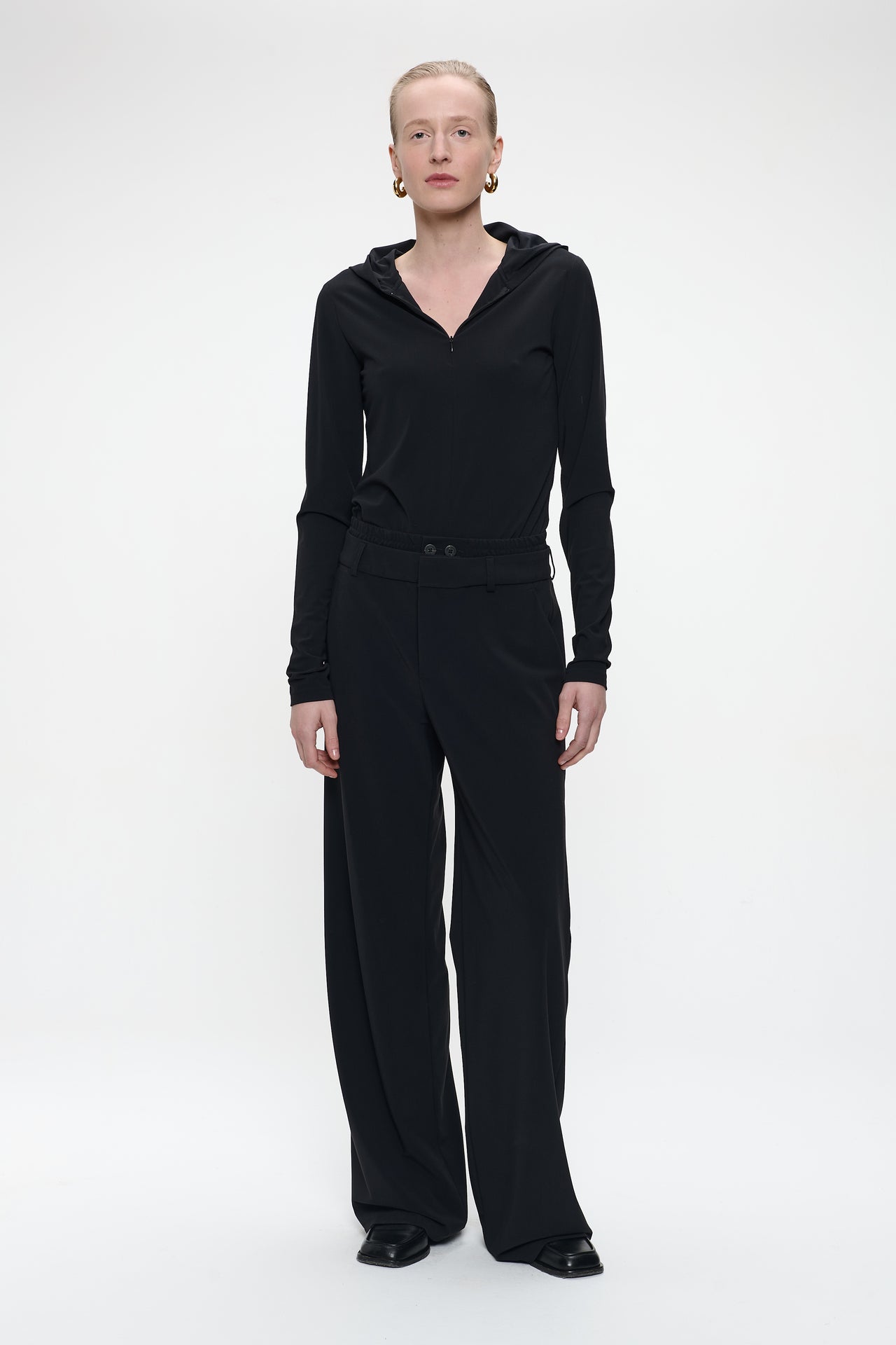 Melissa top brush tech jersey | Black