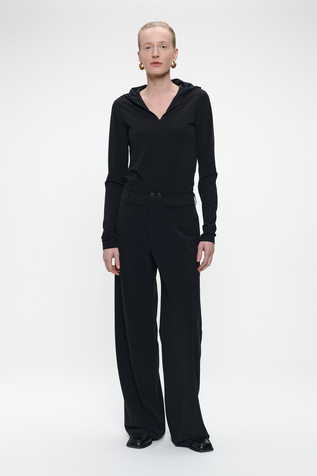 Melissa top brush tech jersey | Black