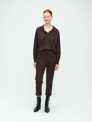 Dora Top Technical Jersey | Dark Brown