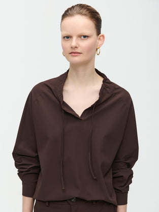 Dora Top Technical Jersey | Dark Brown