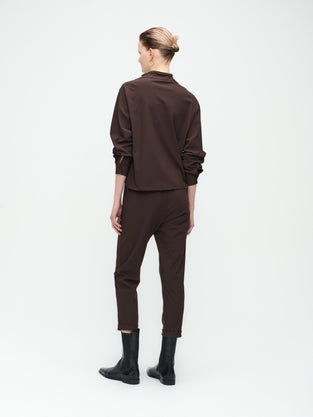 Dora Top Technical Jersey | Dark Brown