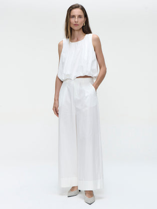 Nori cotton top | Off White