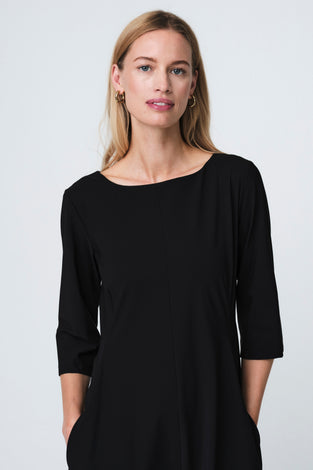 Asola dress technical jersey | Black