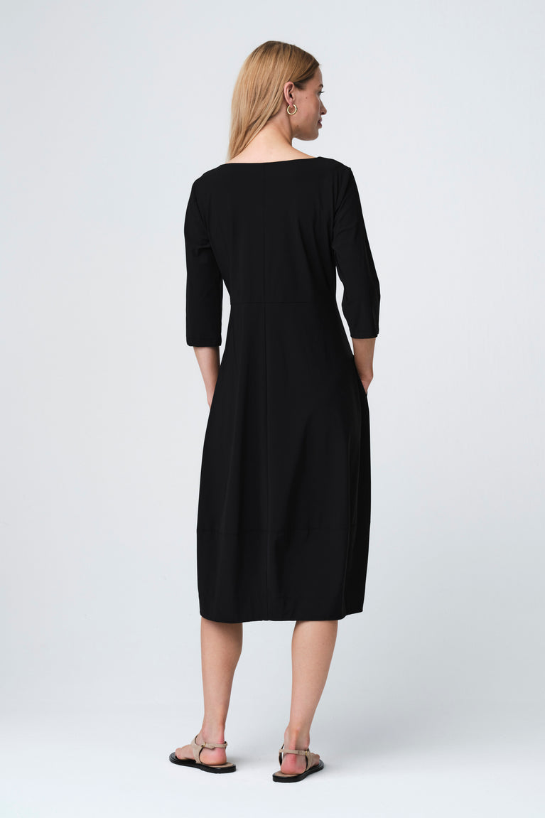 Asola dress technical jersey | Black