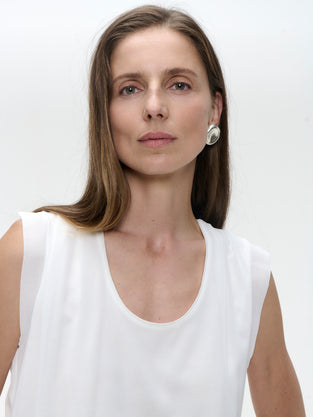 Gigia viscose cotton top | Off White