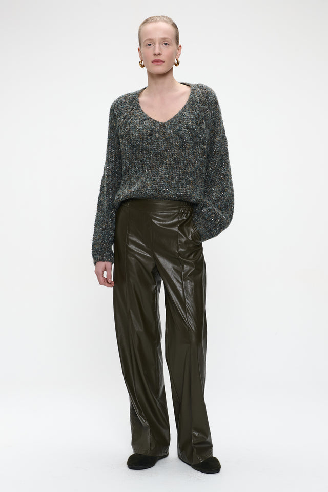 Thera eco leather pants | Army