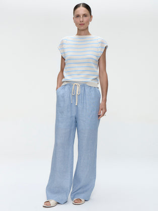 Top E26029 | Ecru Blue